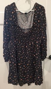 Smocked baby doll dress
